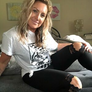 Hayden Black Lace Detail Leggings